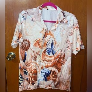 Art Paint Male printed button down shirt